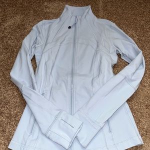 Lululemon Define Jacket in Blue Linen, Size 6